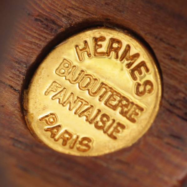 エルメス(Hermes) セリエ ウッド リング 指輪 ゴールド ブラウン 10号