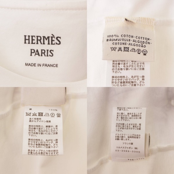 エルメス(Hermes) 20SS ロープ柄 ワンピース Tシャツ ホワイト 34 中古