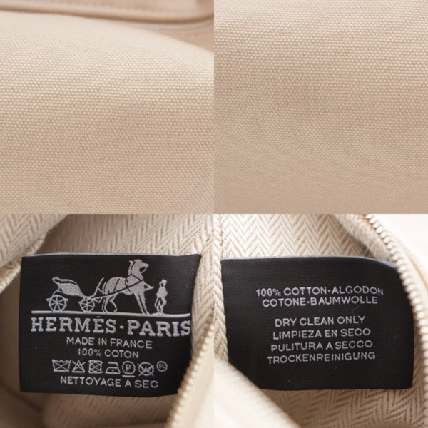 エルメス Hermes ブリッドア ブラックPM キャンバス ポーチ ハンドバッグ ベージュ 中古 通販 retro レトロ