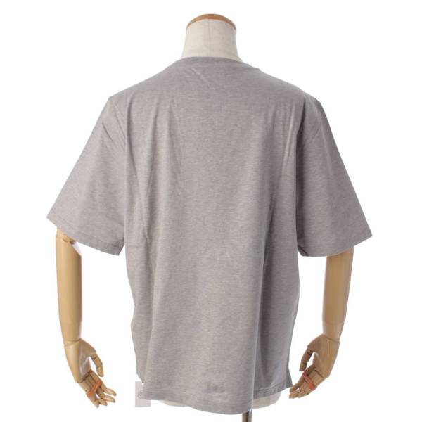 エルメス(Hermes) 23SS ラウンドネック ミニ レザー パッチ Tシャツ