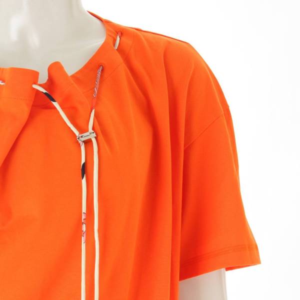 エルメス(Hermes) Tシャツ カットソー シルクリボン付き オレンジ 36 ...