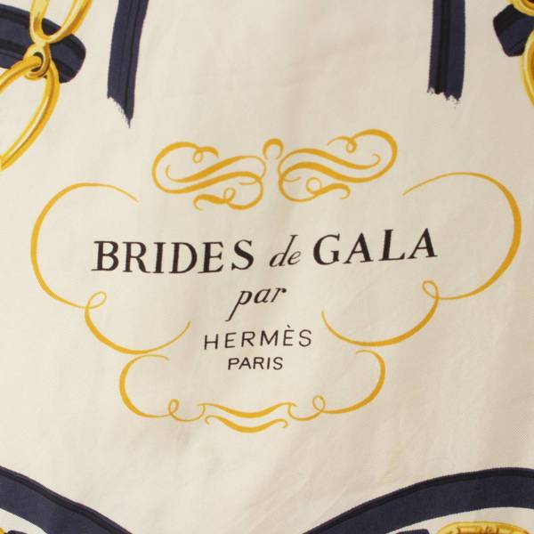 エルメス(Hermes) BRIDES DE GALA 切替 シャツ シルク トップス