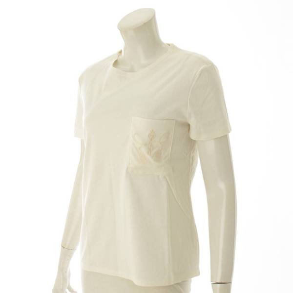 エルメス(Hermes) 刺繍 ポケット Tシャツ ホワイト 38 中古 通販 retro