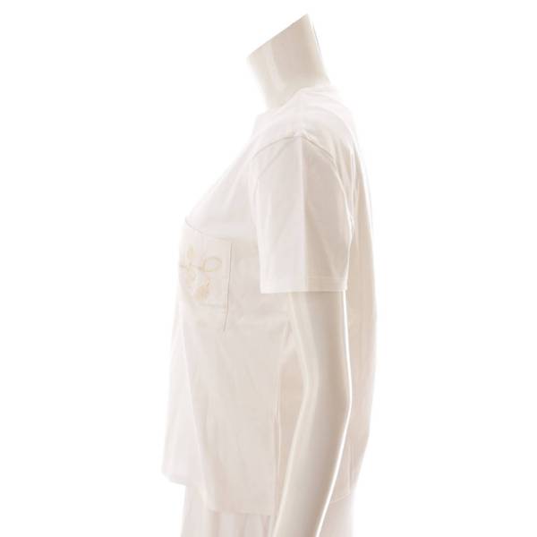 エルメス(Hermes) 刺繍ポケット Tシャツ カットソー トップス ホワイト