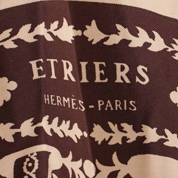 エルメス(Hermes) ETRIERS 鐙柄 馬具柄 シルク 切替え ウール ニット 
