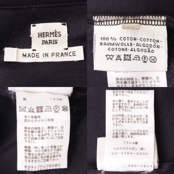 エルメス(Hermes) 18年 コットン 刺繍 Tシャツ カットソー トップス