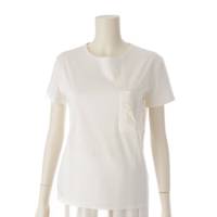 刺繍 コットン 半袖 Tシャツ カットソー トップス ホワイト 36