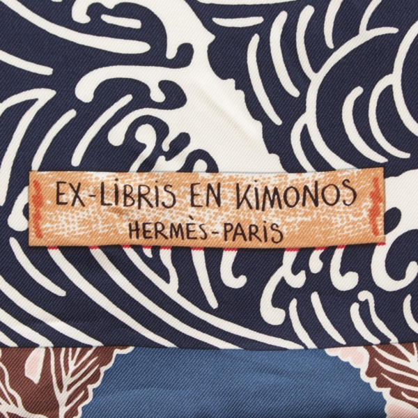 エルメス(Hermes) カレ90 シルクスカーフ EX-LIBRIS EN KIMONOS キモノ