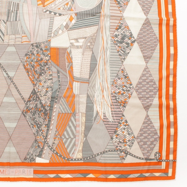 【HERMES】Patchwork Horse shawl 140 スカーフ