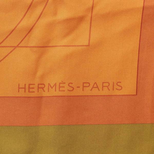 エルメス(Hermes) カレ140 ディップダイ シルクスカーフ ロゴ柄