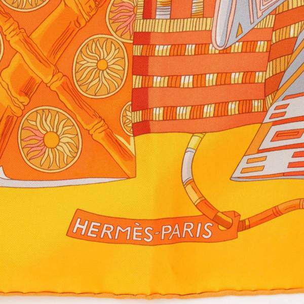 エルメス(Hermes) カレ90 シルクスカーフ VOYAGE EN ETOFFES 世界の 