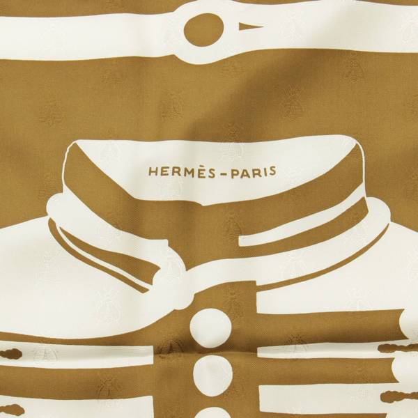 エルメス(Hermes) カレ90 BRANDEBOURGS ブランデンブルグ飾り カーキ 