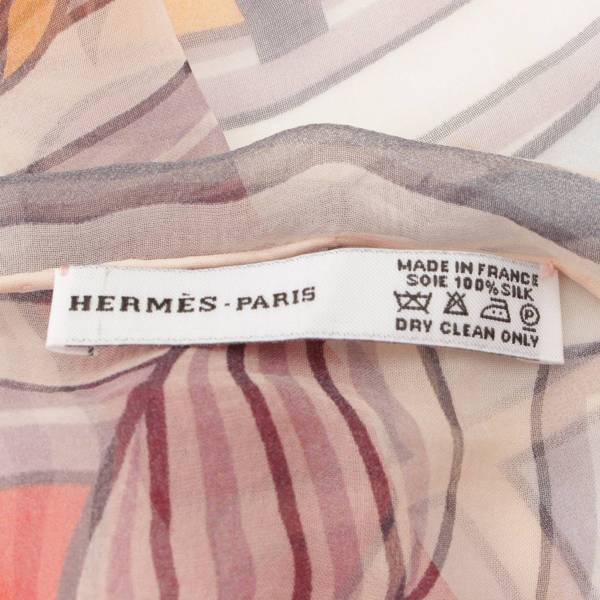 エルメス(Hermes) シルク シフォン ショール スカーフ ストール 