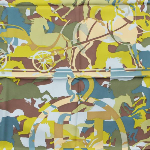 エルメス(Hermes) カレ90 シルクスカーフ EX LIBRIS EN CAMOUFLAGE