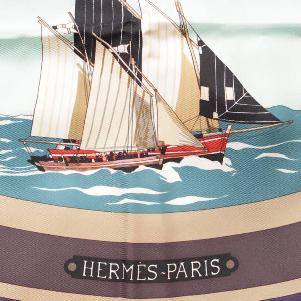 エルメス(Hermes) カレ90 シルクスカーフ BELLES AMURES 帆の美学
