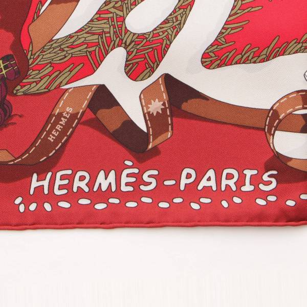 エルメス(Hermes) カレ90 シルクスカーフ Noel au 24 Faubourg