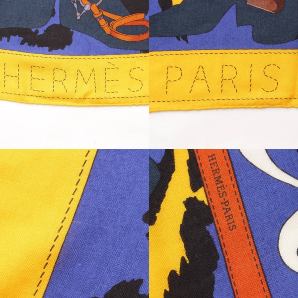 エルメス(Hermes) カレ140 カシミヤ混 大判 ストール MONSIEUR ET MADAME ムッシュー&マダム2 中古 通販 retro  レトロ