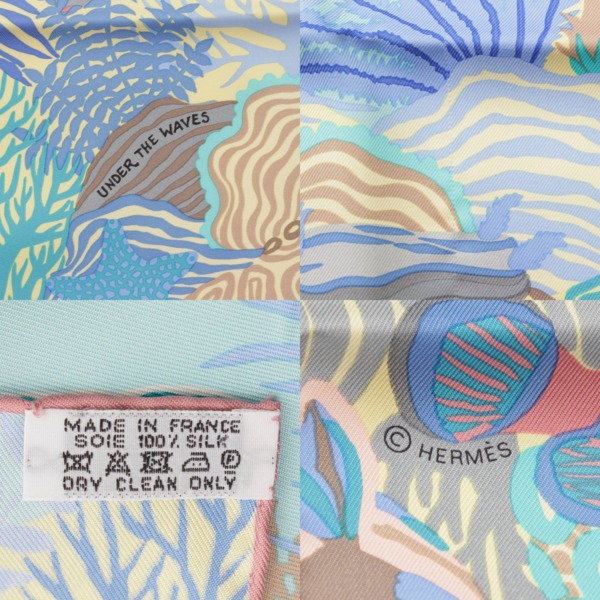エルメス(Hermes) カレ90 シルクスカーフ UNDER THE WAVES アンダーザ