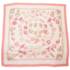カレ140 シルクスカーフ ALLIANCES DU MONDE 世界の指輪 ピンク