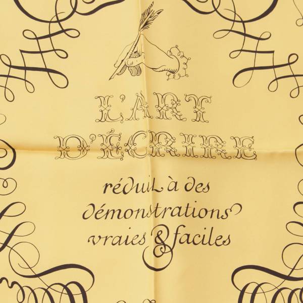 エルメス(Hermes) カレ90 シルクスカーフ LART DECRIRE 書の芸術 