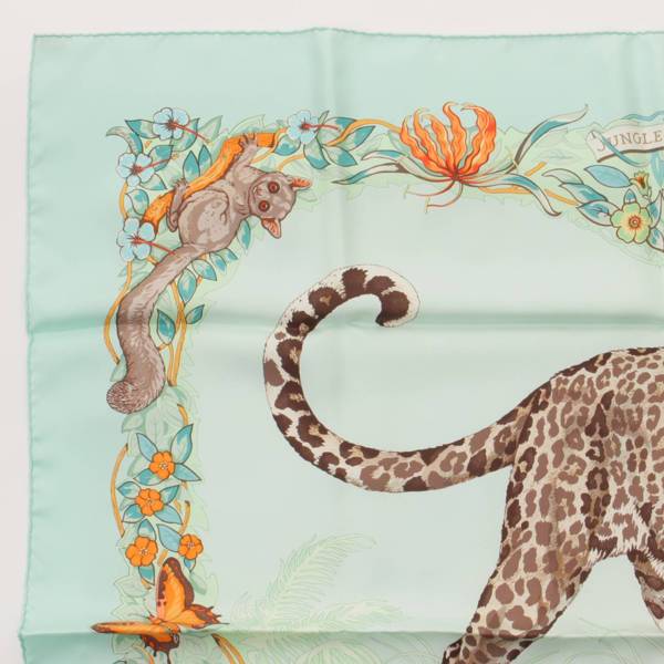 エルメス(Hermes) カレ90 シルクスカーフ JUNGLE LOVE ジャングルラブ