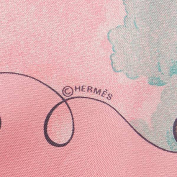 エルメス(Hermes) カレ90 シルクスカーフ Les Triples de Paris いたずら三つ子 ピンク 中古 通販 retro レトロ