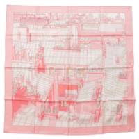 カレ90 シルクスカーフ LES TOITS DE PARIS パリの屋根 ピンク