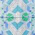 カレ140 シルクスカーフ ショール 大判 幾何学柄 ブルー×グリーン