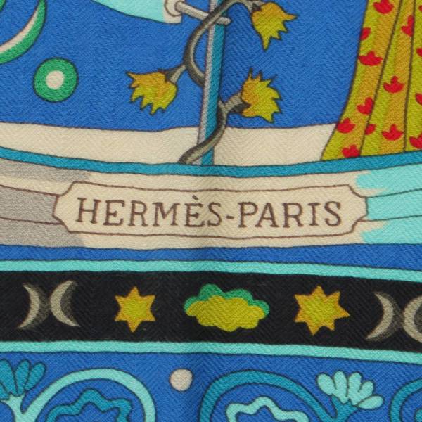 エルメス Hermes カレ140 Peuple du Vent 風の民 カシミヤ シルク ...