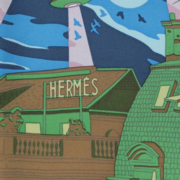 エルメス Hermes カレ45 シルクスカーフ フォーブルでのスペースショッピング マルチカラー 中古 通販 retro レトロ