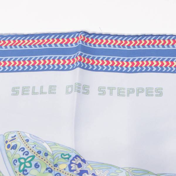 先行SALE】エルメス Hermes カレ90 シルク スカーフ Selle des steppes セル デ ステップ ブルー 中古 通販  retro レトロ