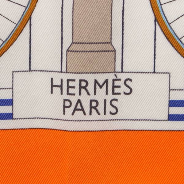 エルメス Hermes カレ70 シルクスカーフ LES BECANES 自転車 H983866S オレンジ 中古 通販 retro レトロ