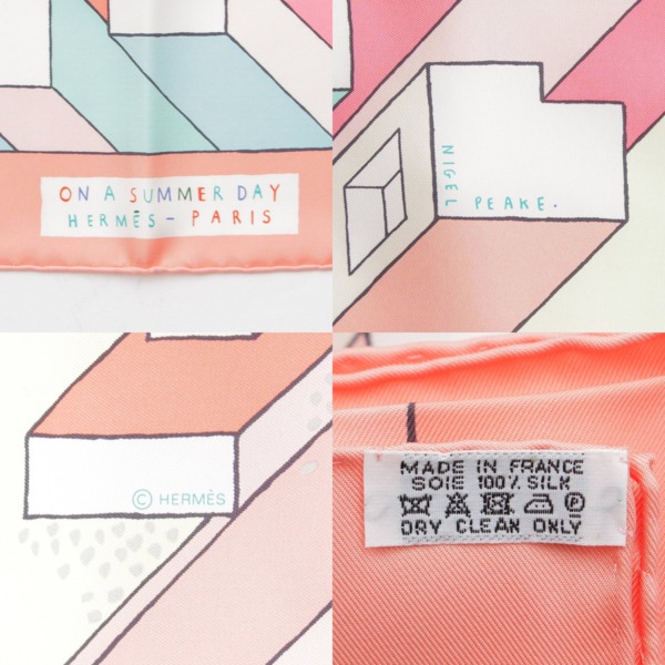 エルメス Hermes カレ90 ON A SUMMER DAY オンアサマーデイ シルクスカーフ ローズ 中古 通販 retro レトロ