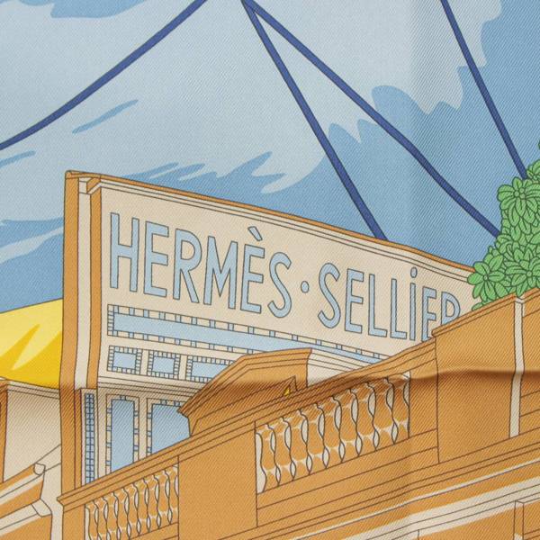 エルメス Hermes カレ90 エルメス フラッグシップ シルク スカーフ エメラルド ブルージーン 中古 通販 retro レトロ