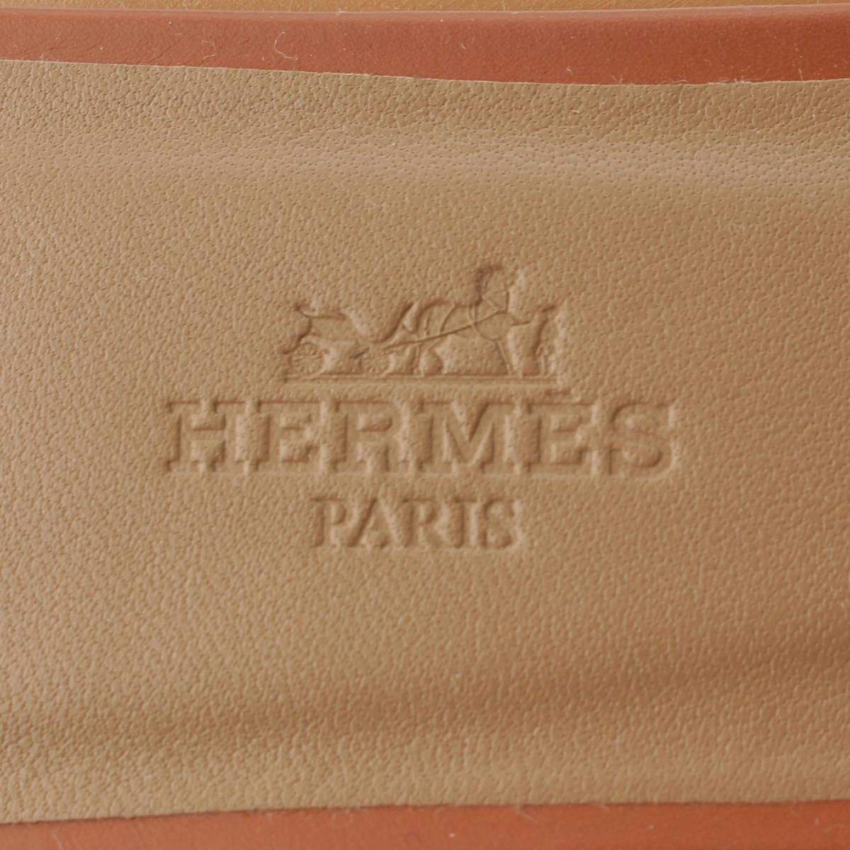 エルメス(Hermes) オラン Hロゴ フラット レザー サンダル ミュール ブラウン 37 1/2 中古 通販 retro レトロ
