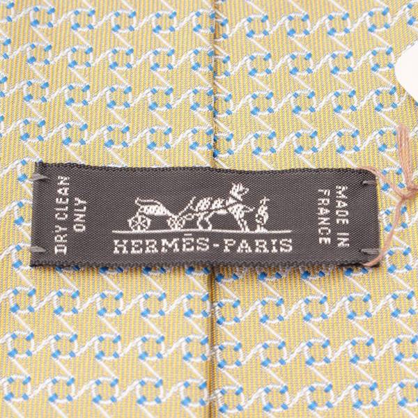 エルメス(Hermes) CRAVATE シルク ネクタイ ベージュ 中古 通販