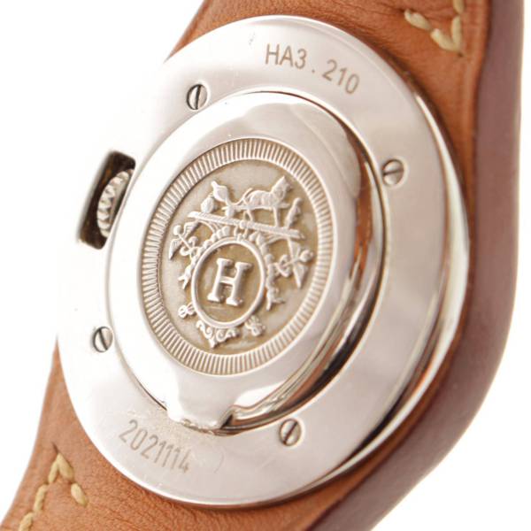 エルメス(Hermes) アーネ デイト 腕時計 HA3.210 ホワイト ブラウン