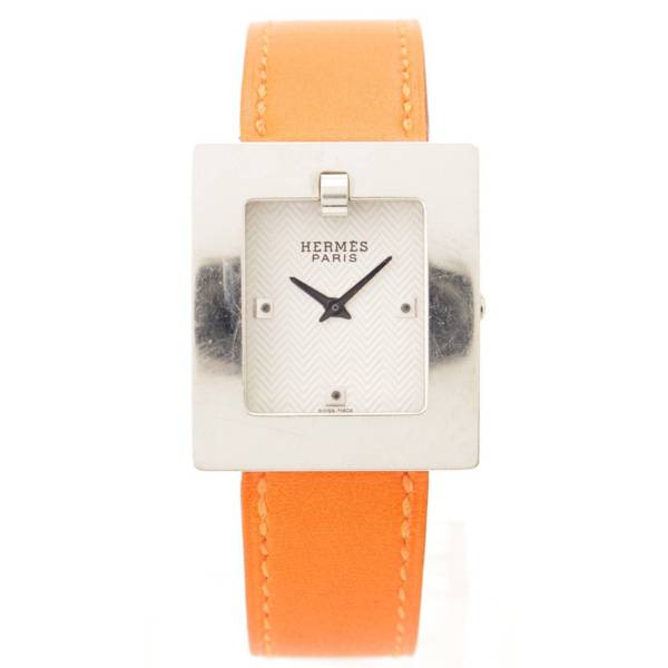 エルメス(Hermes) ベルトウオッチ 腕時計 BE1.210 ホワイト オレンジ