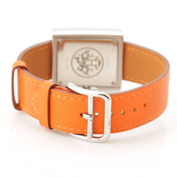 エルメス(Hermes) ベルトウオッチ 腕時計 BE1.210 ホワイト オレンジ 