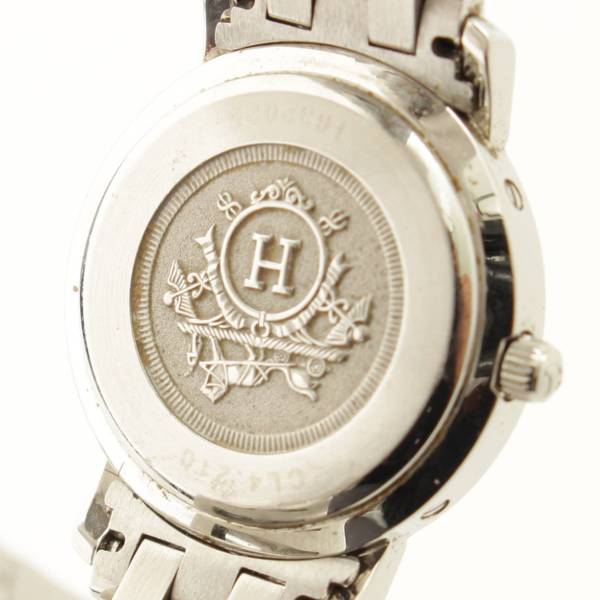 エルメス(Hermes) クリッパー 腕時計 レディース カッパーオレンジ文字
