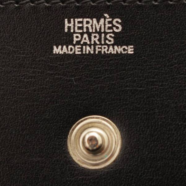 エルメス(Hermes) セリエ ボックスカーフ カードケース □F刻印