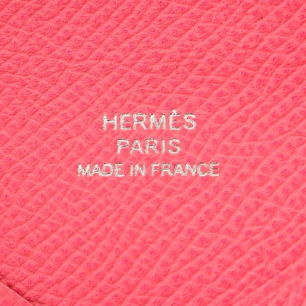 エルメス(Hermes) カルヴィ エプソン カードケース ローズジャイ