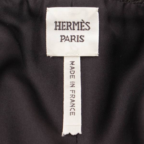 エルメス(Hermes) ゴルチエ期 ディアスキン レザー パンツ ブラック 40