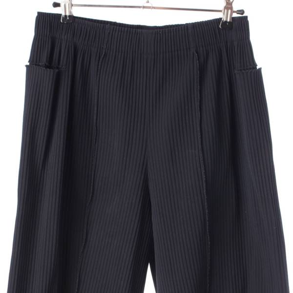 イッセイミヤケ Issey miyake 23AW FINE KNIT PLEATS BOTTOM 2 プリーツ パンツ ボトムス MI39KF783  ダークグリーン 中古 通販 retro レトロ