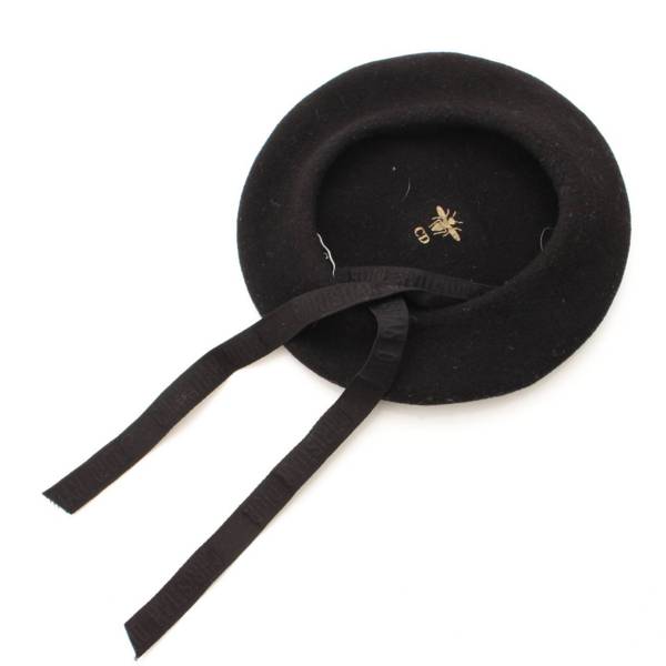 クリスチャン ディオール(Christian Dior) フェルト ベレー帽 ブラック