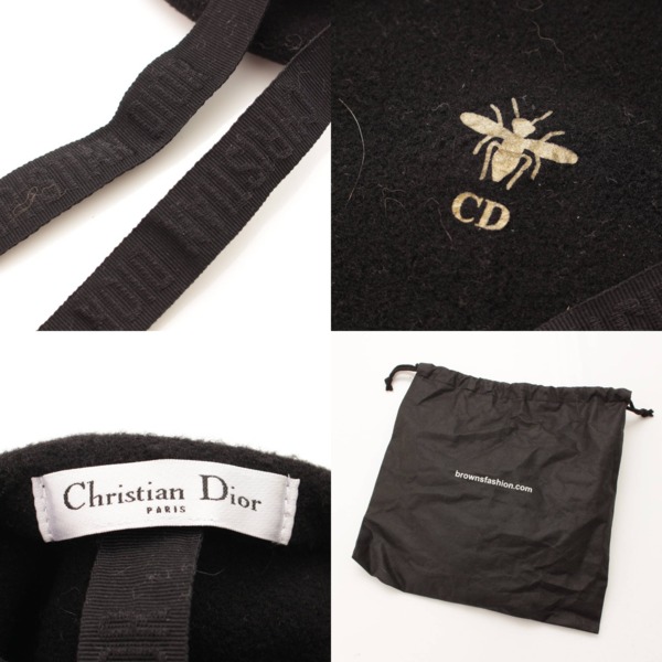クリスチャン ディオール(Christian Dior) フェルト ベレー帽 ブラック