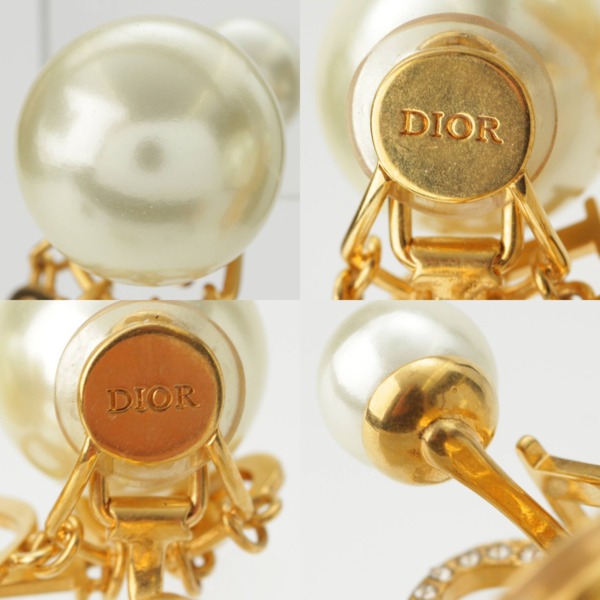 クリスチャンディオール(Christian Dior) TRIBALES レジンパール×メタル イヤリング E2074WOMCY_D301 ゴールド  中古 通販 retro レトロ