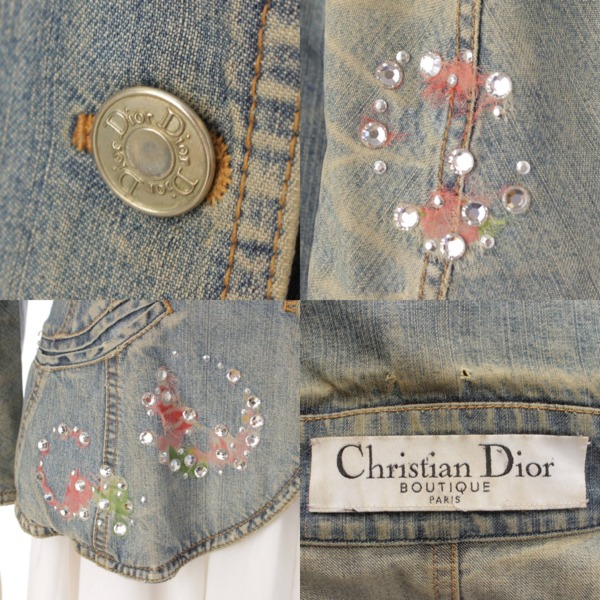 クリスチャンディオール Christian Dior ビジュー デニム ジャケット G
