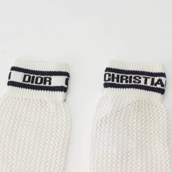 クリスチャンディオール Christian Dior ロゴ メッシュ ソックス 靴下 1F4E48AM735 ホワイト S 中古 通販 retro  レトロ