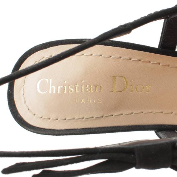 クリスチャンディオール Christian Dior ドット柄 チュール スリング ...